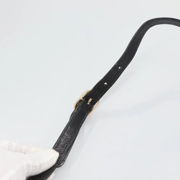 GUCCI Micro GG Canvas Web Sherry Line Shoulder Bag Black Gold Red Auth - Picture 11 of 16